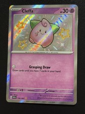 Shiny Cleffa 150/091 Paldean Fates Holo Secret rara carta Pokémon da collezione