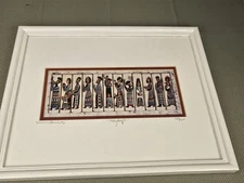 FRAMED SIGNED & NUMBERED AMOS AMIT "THE HOLIDAYS" #407/500 LITHOGRAPH 15x12"