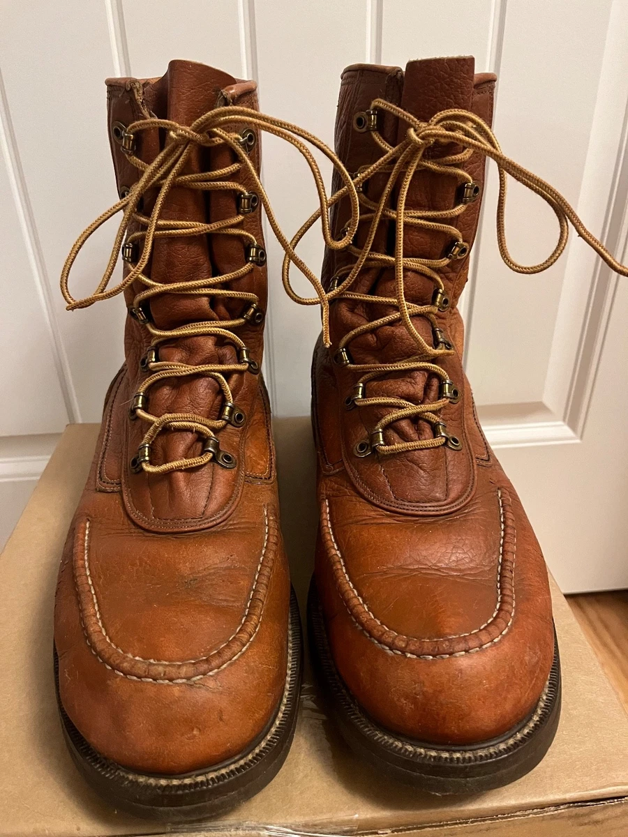 VTG 1960s Cushioned Gold Bond Work Boots Leather‎ Moc Toe Hunting Mens Size 10.5 GOLD BOND Boots for Men for Sale | Shop New & Used Men main image 2