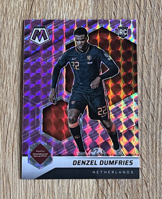 2021-22 Panini Mosaic World Cup Denzel Dumfries Netherlands #171 Purple /49 RC