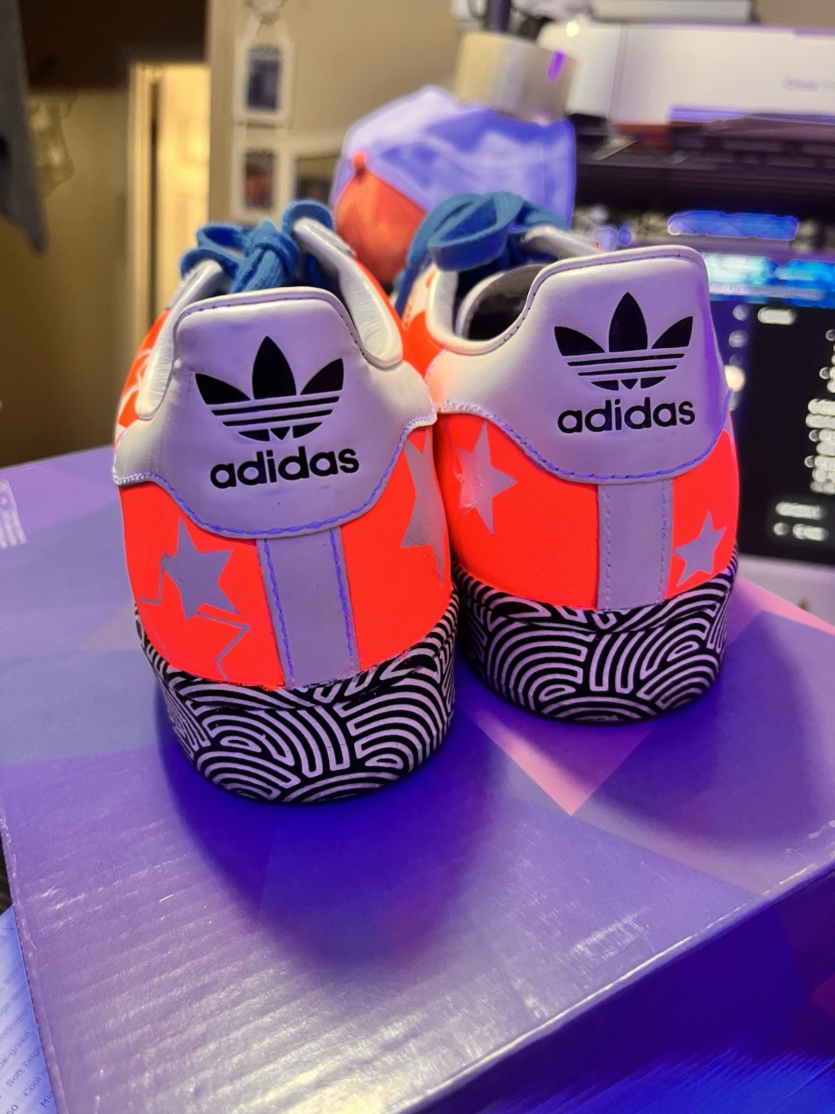 One Of A Kind Hand Painted Custom Adidas Superstar thumbnail 5