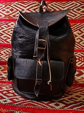 Authentic Handmade black Morocan  Backpack This beautiful backpack is Handmade