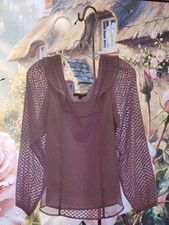 Banana Republic Women's LILAC Spring Blouse Pullover M LILAC Romantic