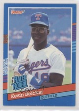 1991 Donruss Rated Rookie Kevin Belcher (4 Blue Stripes on Right Border) 06c6