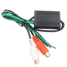 Speaker to Gold Female RCA High to Low Line Output Converter for Car Audio