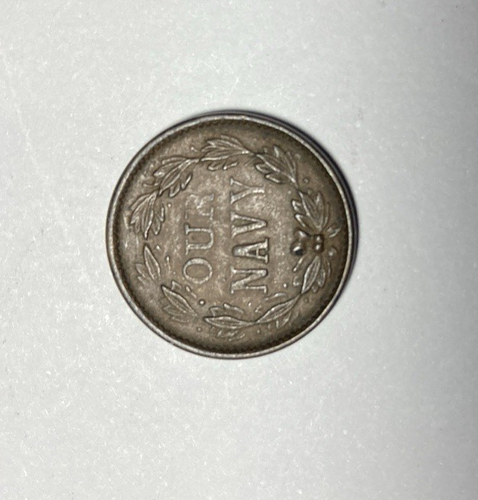 1863 Civil War Token Higher End Circulated Our Navy - Picture 2 of 2
