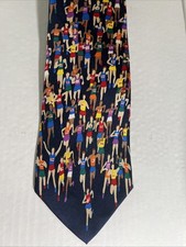 Alynn Neckwear 'Marathon' Runners 100% Silk Men's Necktie Tie Made In The USA