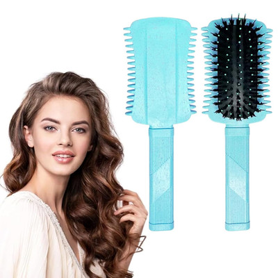 Lockenbürste für alle Haartypen, Lockenkamm, Styling & Entwirren, Wildschweinbor