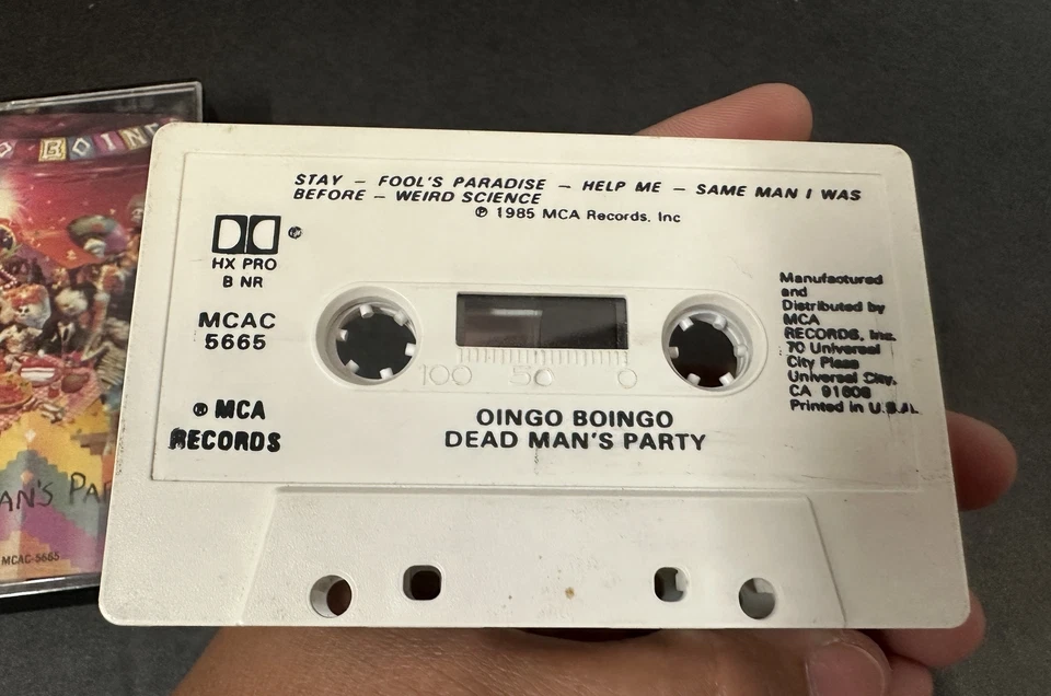 Кассетный альбом Oingo Boingo Dead Man's Party 1985 MCAC-5665 Dolby HX Pro B без резерва - Изображение 3 из 4