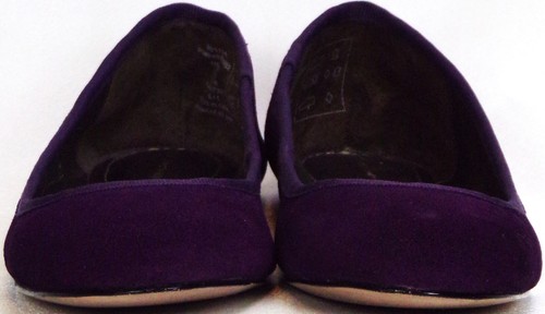 LANDS' END size 6B purple suede ballet flats cushioned insoles leather uppers - Picture 7 of 16