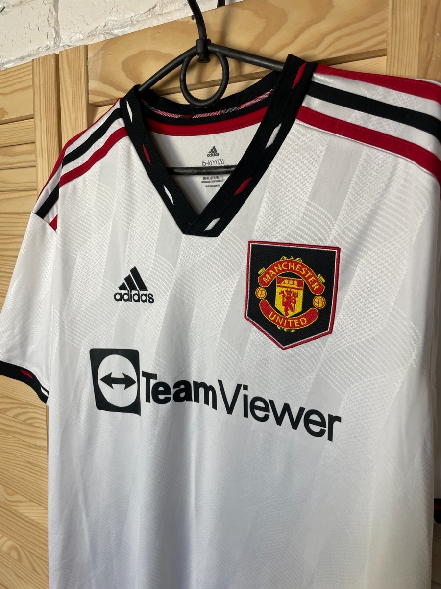 GARNACHO # 49 MANCHESTER UNITED AWAY JERSEY FOOTBALL SOCCER ADIDAS
