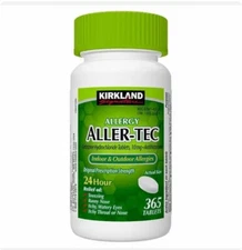 Kirkland Allergy Aller-Tec Cetirizine 10mg Antihistamine 365ct Compare to Zyrtec