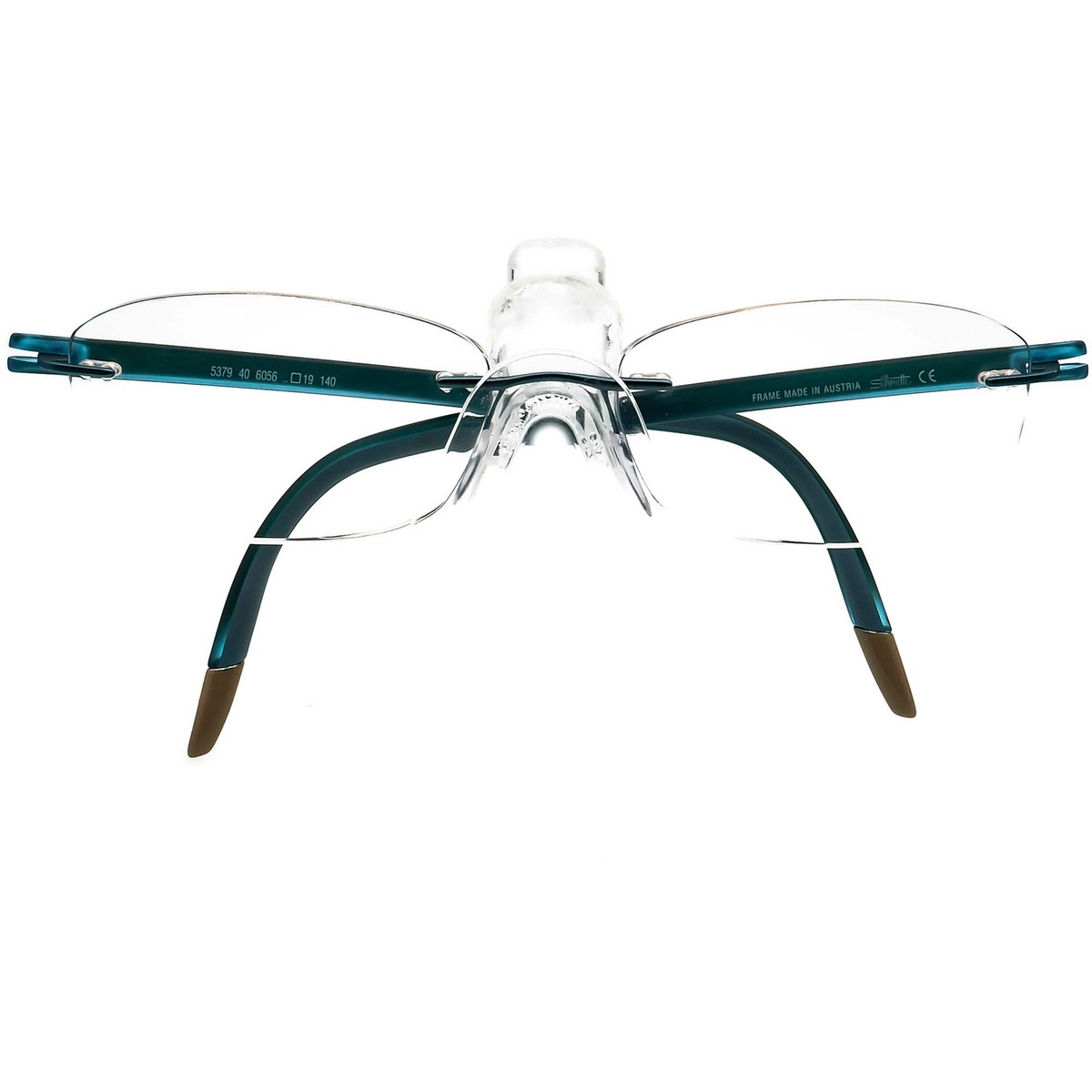 Silhouette Eyeglasses 5379 40 6056 Titan Blue Rimless Frame  display picture 2