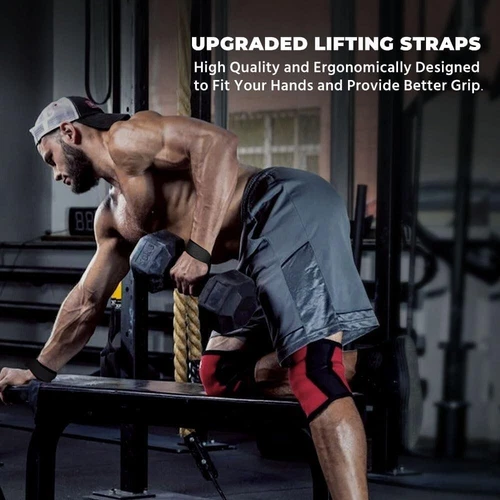 Lifting Straps, Weightlifting Straps, Deadlift Straps with Padded Neoprene for - Picture 7 of 7