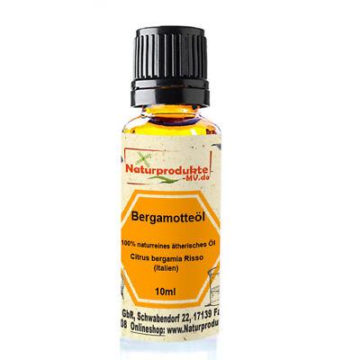 (505 EUR/l) Bergamotteöl (10ml) naturreines ätherisches Bergamott Öl