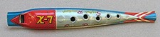 Vintage Lithographed Tin Super Rocket Whistle X-7