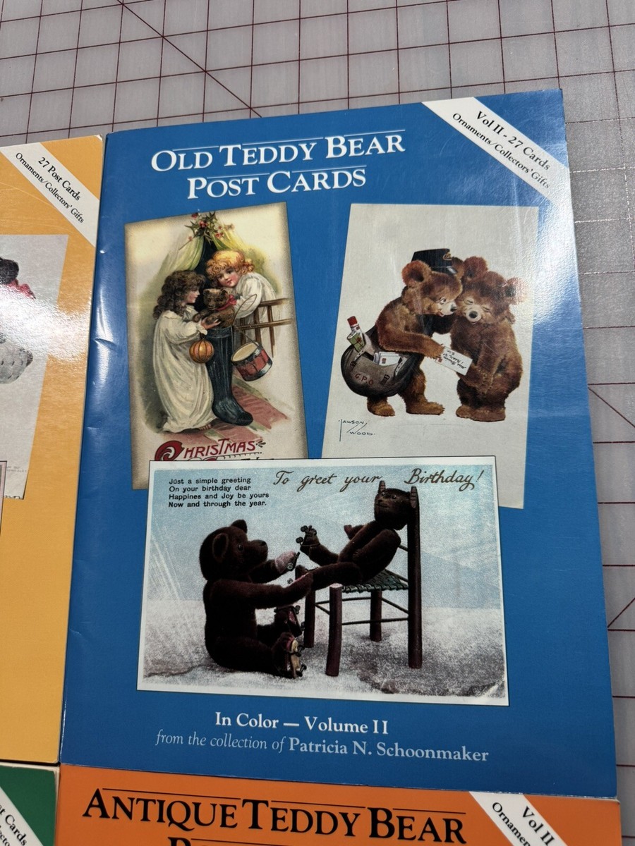 Old And Antique Teddy Bear Post Cards Volume I & II 4 Book Lot | eBay