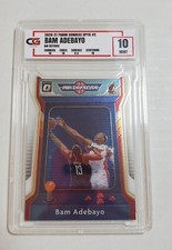 2020-21 Donruss Optic Bam Adebayo Miami Heat #2 Air Defense CG 10 Gem Mint 