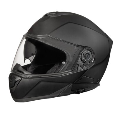 Daytona Helmets Glide DOT Dull Black Modular Flip-Up Motorcycle Helmet MG1-B