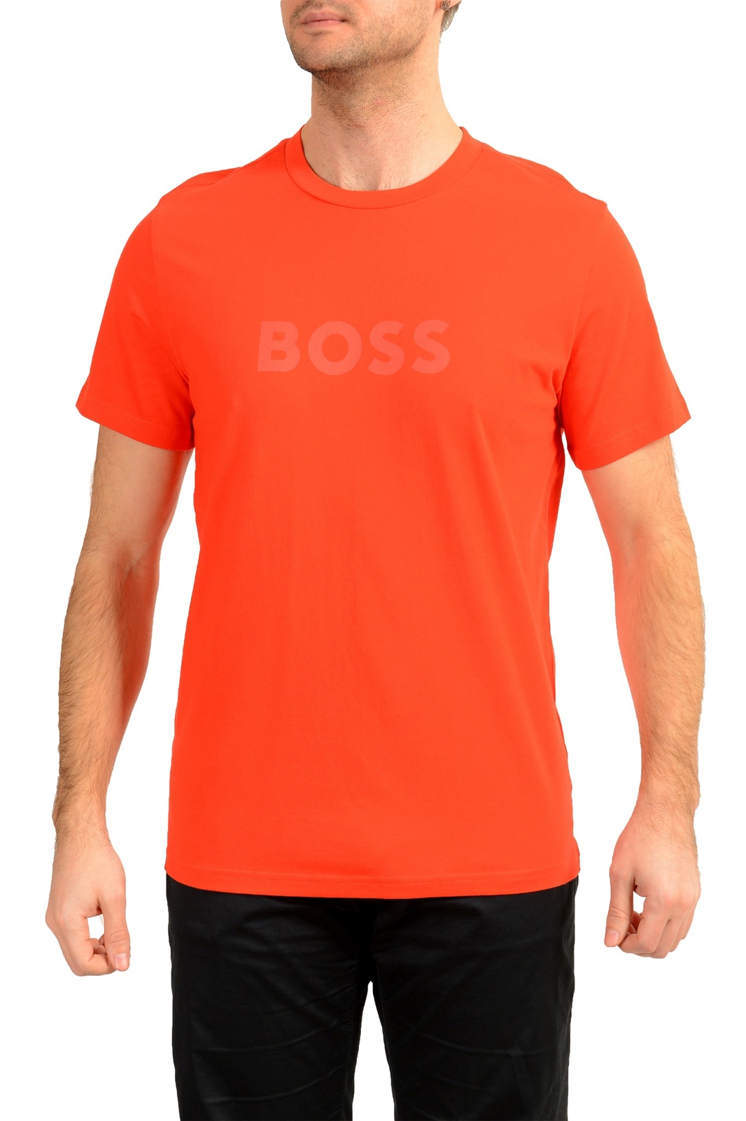 Мужская футболка Hugo Boss RN с красным логотипом и принтом с коротким рукавом US M IT 50 7490₽
