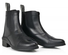 Brogini Tivoli Zipped LEATHER Horse Riding Boots SHORT Adults ALL SIZES Black...