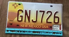 *License Plate, New Mexico, Land of Enchantment, GNJ 726