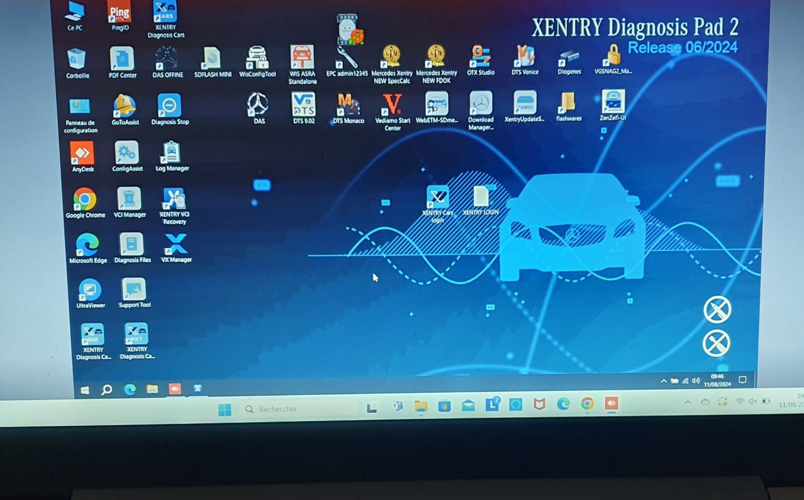 Logiciel Mercedes Benz Xentry Diag pour effacer les codes défauts de votre berline familiale