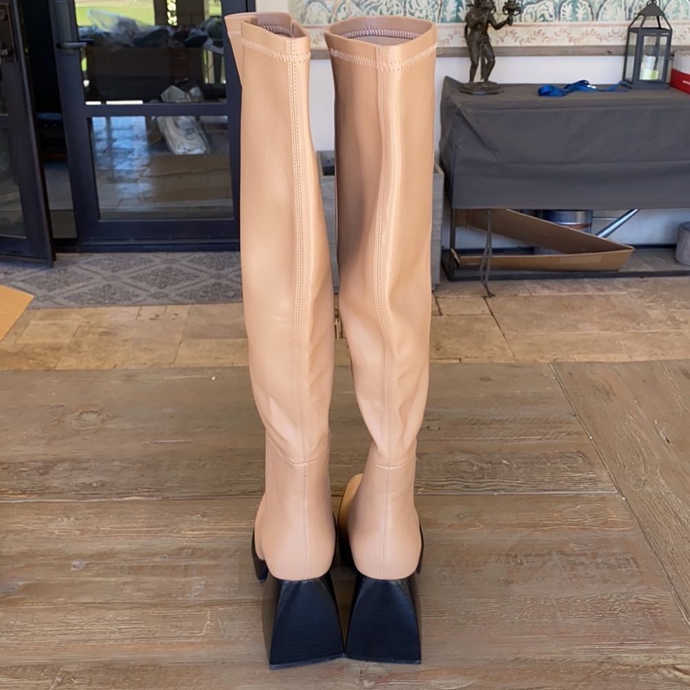 New Free People x Jeffrey Campbell Daphne Second Skin Platform Boots US 10 image 5