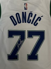 Luka Doncic Auto NBA 75th Ann Dallas Mavericks City Edition Jersey Panini COA