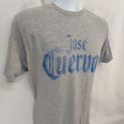 Jose Cuervo Men's Large Gray Polyester Blend T-Shirts Pre-Shrunk