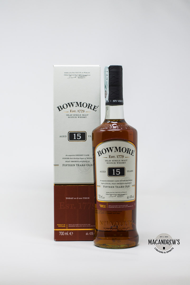 Scotch Whisky BOWMORE 15yo con Box