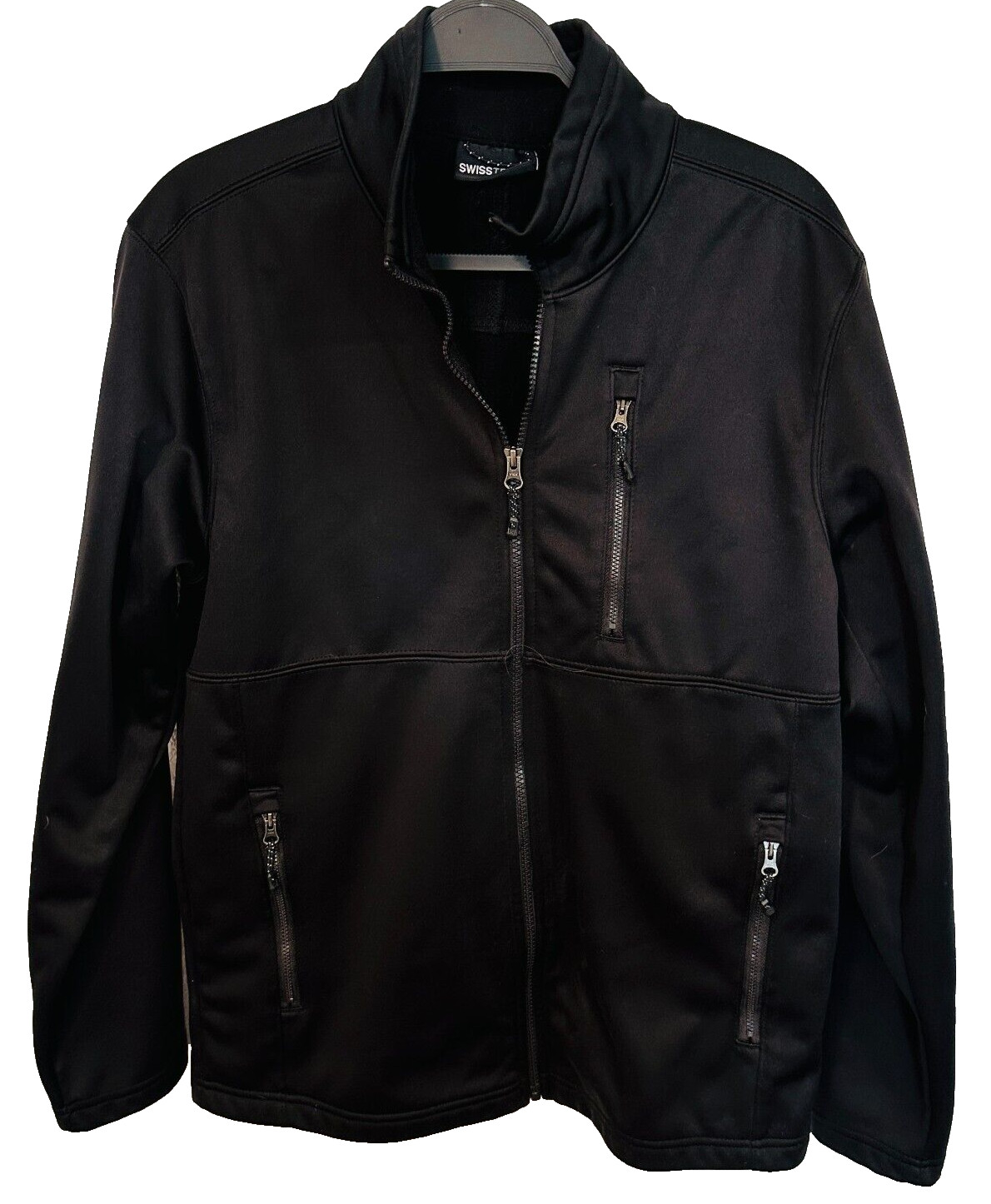 Swiss Tech + Full Zip Jacket Black Softshell 3 Zi… - image 1