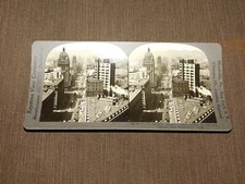 VINTAGE STEREOVIEW STEREOSCOPE CARD MARKET STREET TWIN PEAKS SAN FRANCISCO CALIF