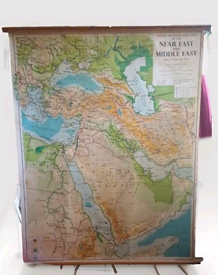 Philips' Regional wall map of the Near east and Middle East USED