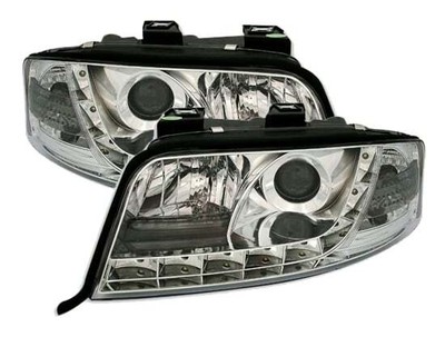 Spotlight LED magnifying glass mini de zi optica pentru for Audi A6 C5 4b fl 01-04 crom TUN