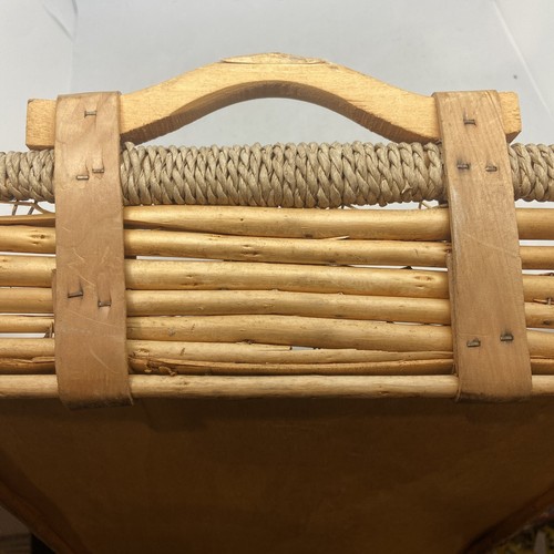 Wicker Woven Rectangle Basket Tray Storage Farmhouse Cottage Handmade 48cm x35cm - Picture 7 of 24