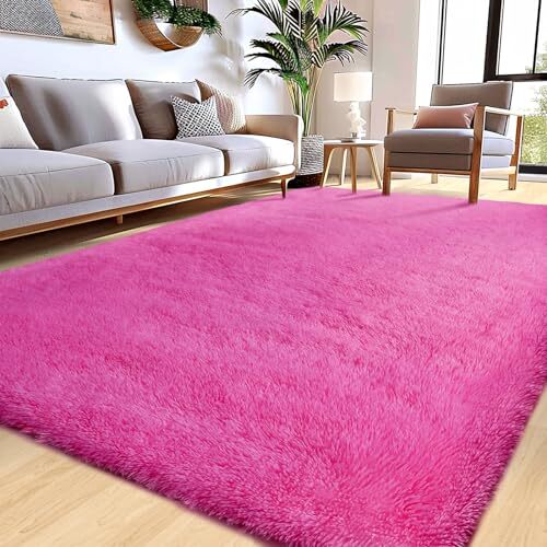 Hot Pink Rug 8x10, Large Area Rugs for Living Room 8x10 Feet 4hot Pink eBay