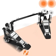 Double Bass Drum Pedals Foot Kick Single Chain Percussion Sturdy Twin Kick