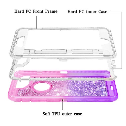 Armor Glitter Liquid Hybrid Case Cover For iPhone Belt Clip fits Otterbox Clip - Picture 35 of 43