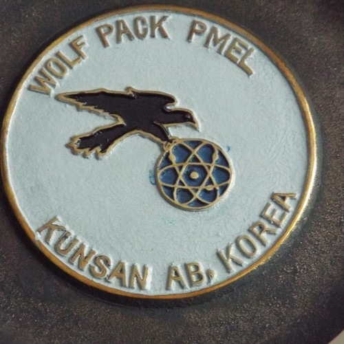 1989 Brass Air Force Plaque WOLF PACK PMEL KUNSAN AB KOREA Combat Award ...
