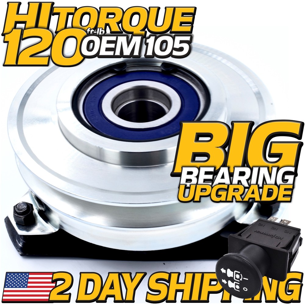 HiTorque Heavy-Duty BIG Bearing Clutch & PTO Switch for Toro 265-6 265-H 267-H 268-H 269-H 270-H Lawn Mowers