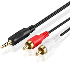 15FT Aux Audio 3.5mm Stereo Male to 2RCA Y CABLE FOR IPOD MP3 3.5mm to RCA Cable