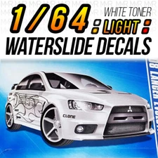 1/64 Scale MITSUBISHI EVO X Head Tail Light WaterSlide Decals for Hot