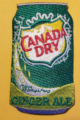 Canada Dry Ginger Ale can Embroidered Patch approx 2x3.5''