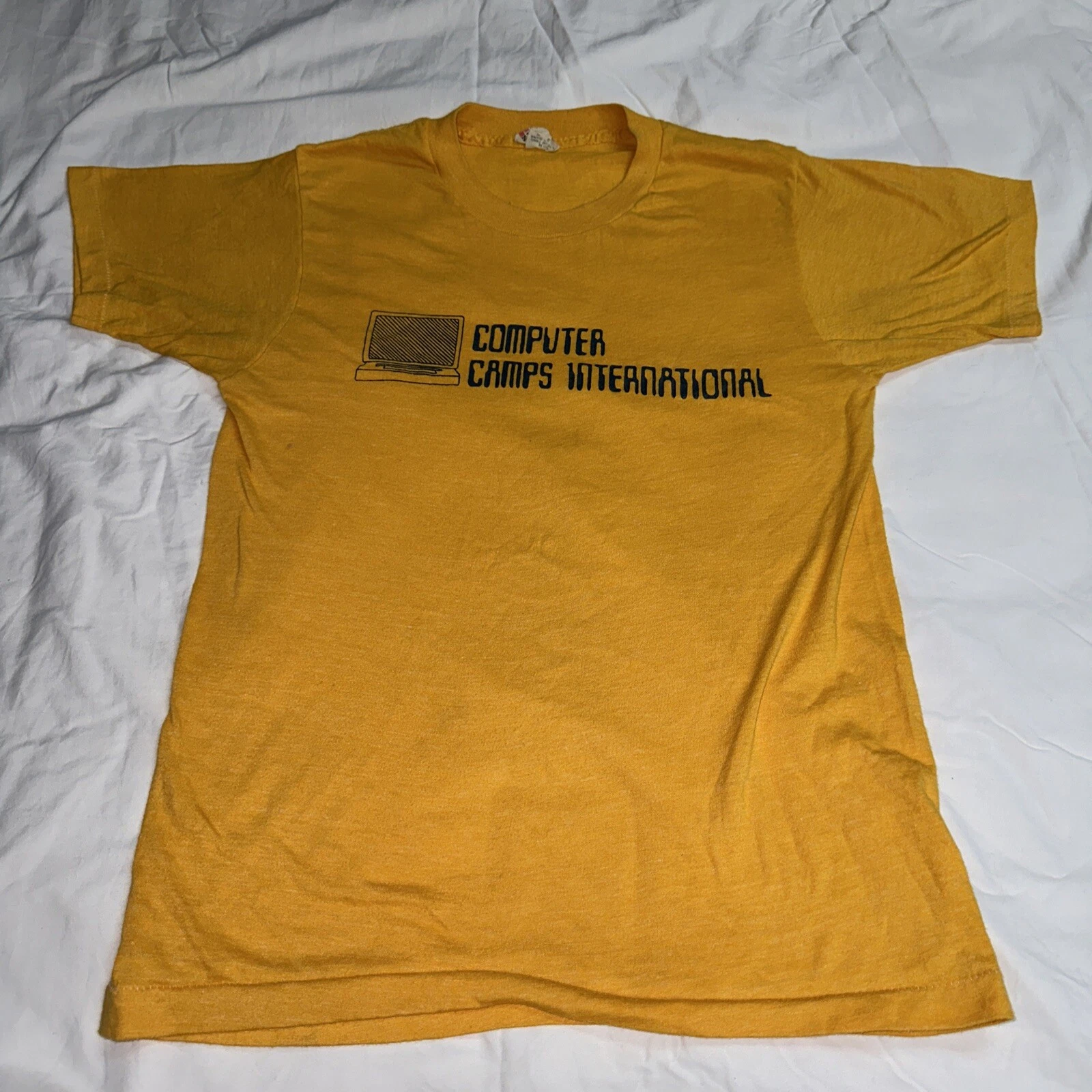 Vintage COMPUTER CAMPS INTERNATIONAL T-Shirt Screen Stars 1980s Youth Med