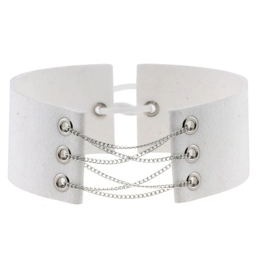 Gothic Samt breit mit Kette Choker Halskette Punk verstellbar Halsband Zubehör - Bild 23 von 55