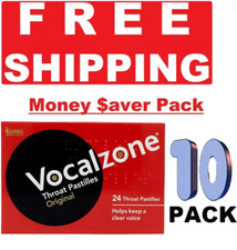 10 x Vocalzone Throat Pastilles Original 24ct Pack Of 10