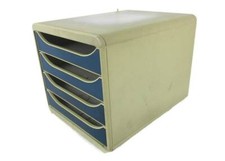 Cassettiera vintage plastica dura space age unità di archiviazione schedario Aust