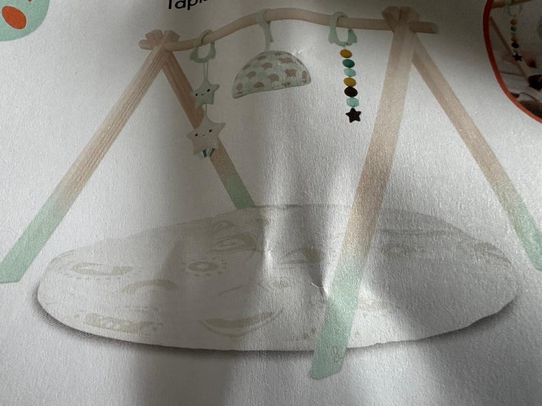 NEW B Toys Baby Wooden Play Gym with Activity Mat