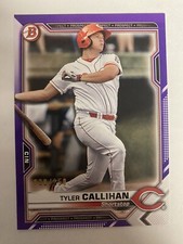 2021 Bowman TYLER CALLIHAN #BP-91 Purple /250 Paper Base | Reds BP91 Cincinnati
